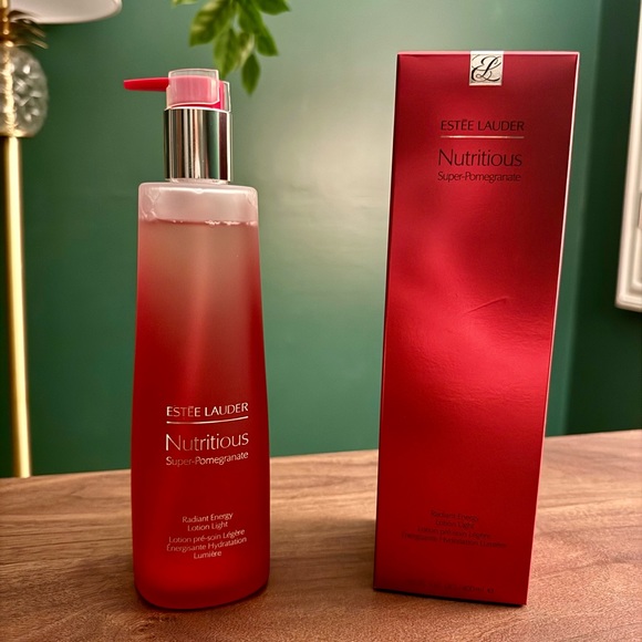 NIB Estee Lauder Super Pomegranate Radiant Energy Lotion 13 oz 400 ml - Picture 1 of 4